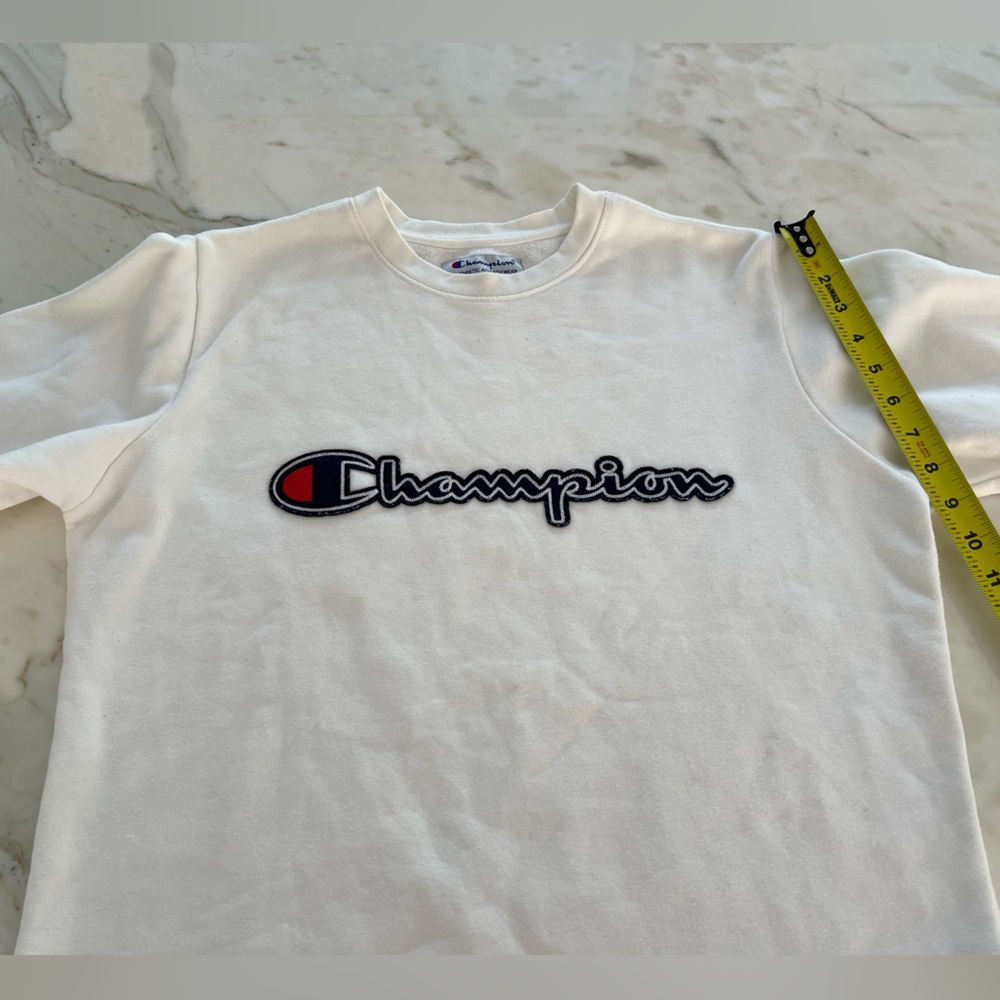 CHAMPION WHITE COTTON POLYESTER SWEATSHIRT SIZE S - Picture 9 of 14
